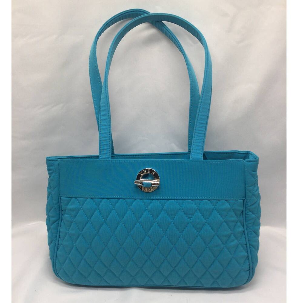 Vera Bradley Turquoise Quilted Toggle Shoulder Bag Purse